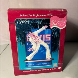 CARLTON Cards 2001 ELVIS CHRISTMAS WITH THE KING OF ROCK N ROLL Musical ORNAMENT